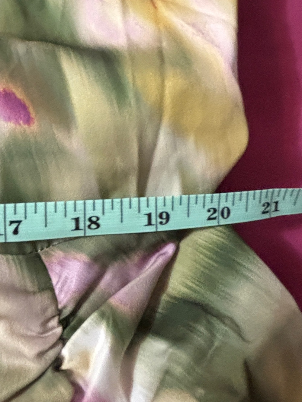 Cider Green and Purple Tie-Dye Satin Slip Dress - Picture 7 of 8